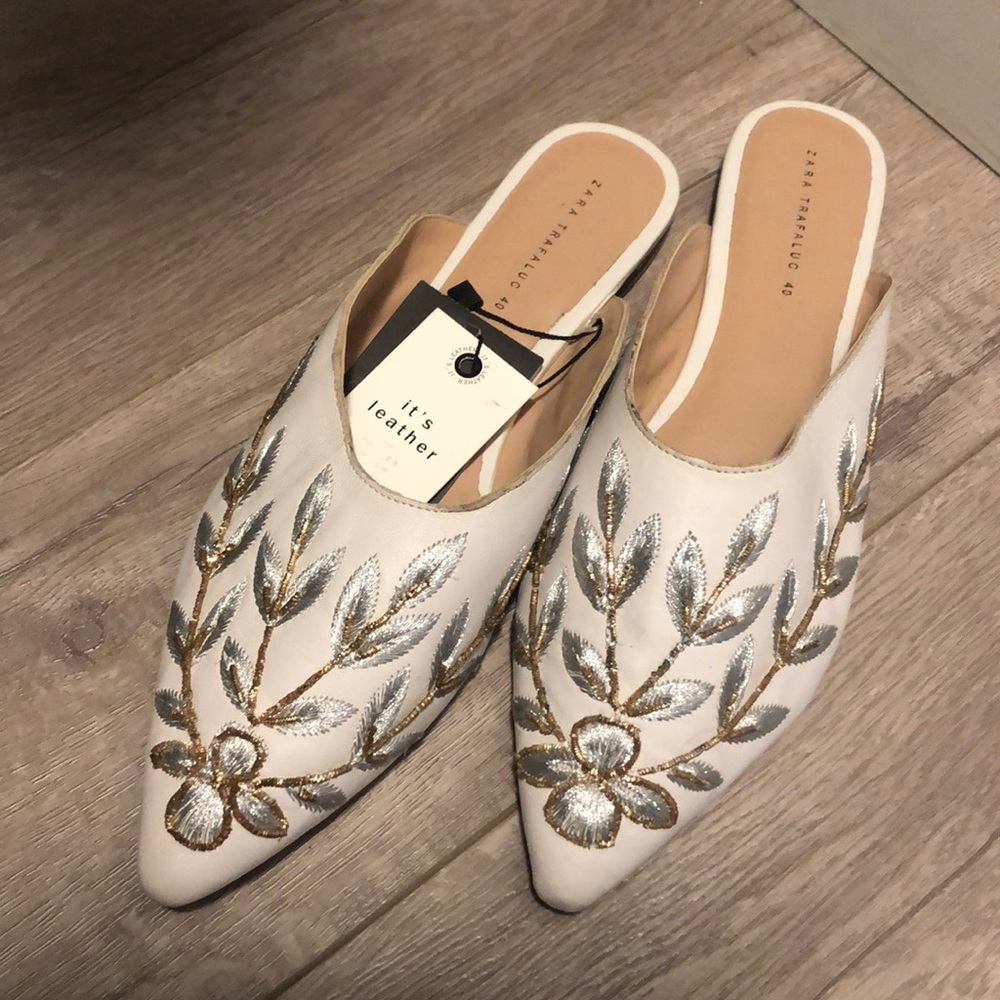 New with tags Zara Moroccan style mules